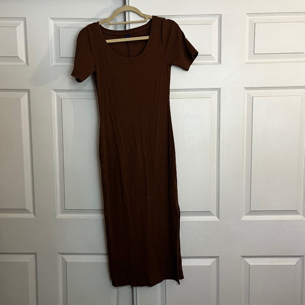 Brown Old Navy Midi Dress